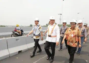 Uji Coba Flyover Cisauk Dipantau Pj Bupati Tangerang