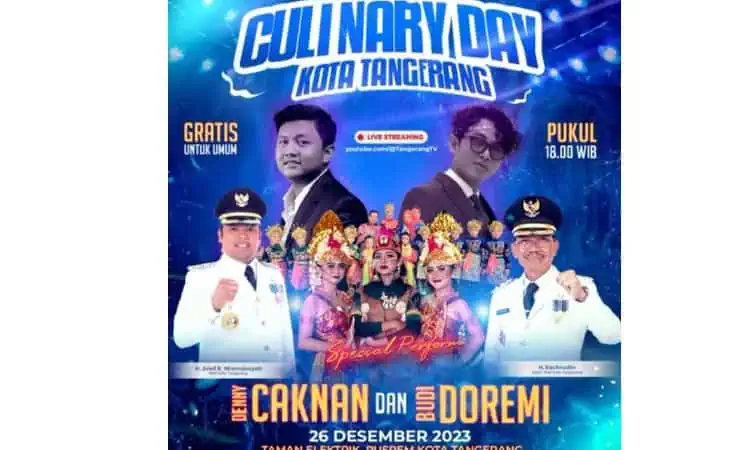 Denny Caknan dan Budi Doremi Bakal Meriahkan Tangerang Culinary Day, Catat Tanggalnya