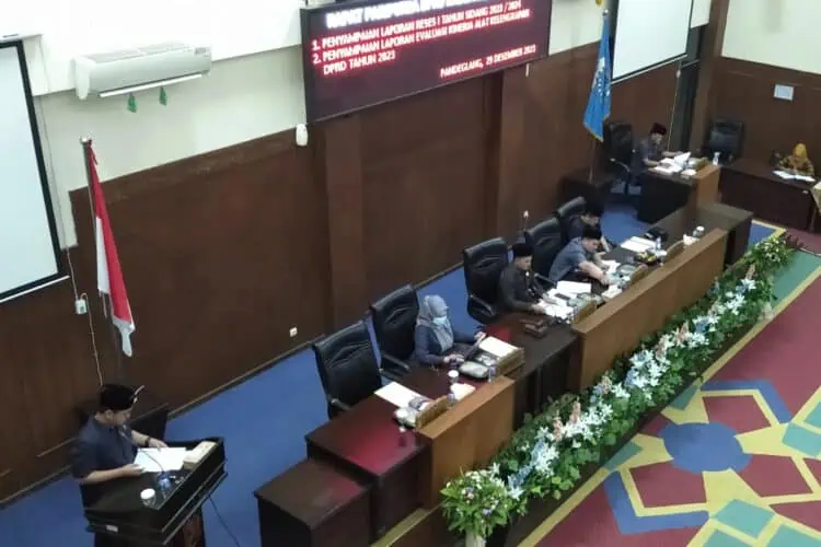 Hanya Hasil Reses Dapil I yang Dibacakan Dalam Rapat Paripurna DPRD Pandeglang
