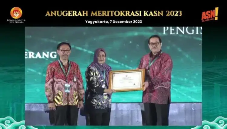Dua Penghargaan Anugerah Meritokrasi KASN 2023 Diterima Pemkab Tangerang