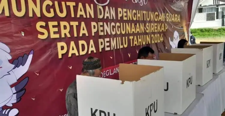Simulasi Pemungutan Suara di Pemilu 2024. (ISTIMEWA)