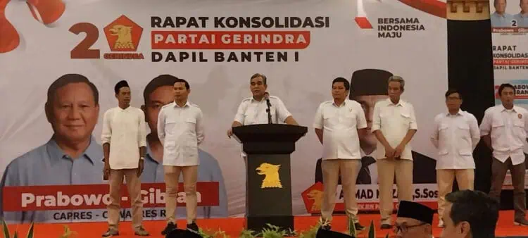 Partai Gerindra Targetkan 65 Persen Suara Prabowo - Gibran di Banten