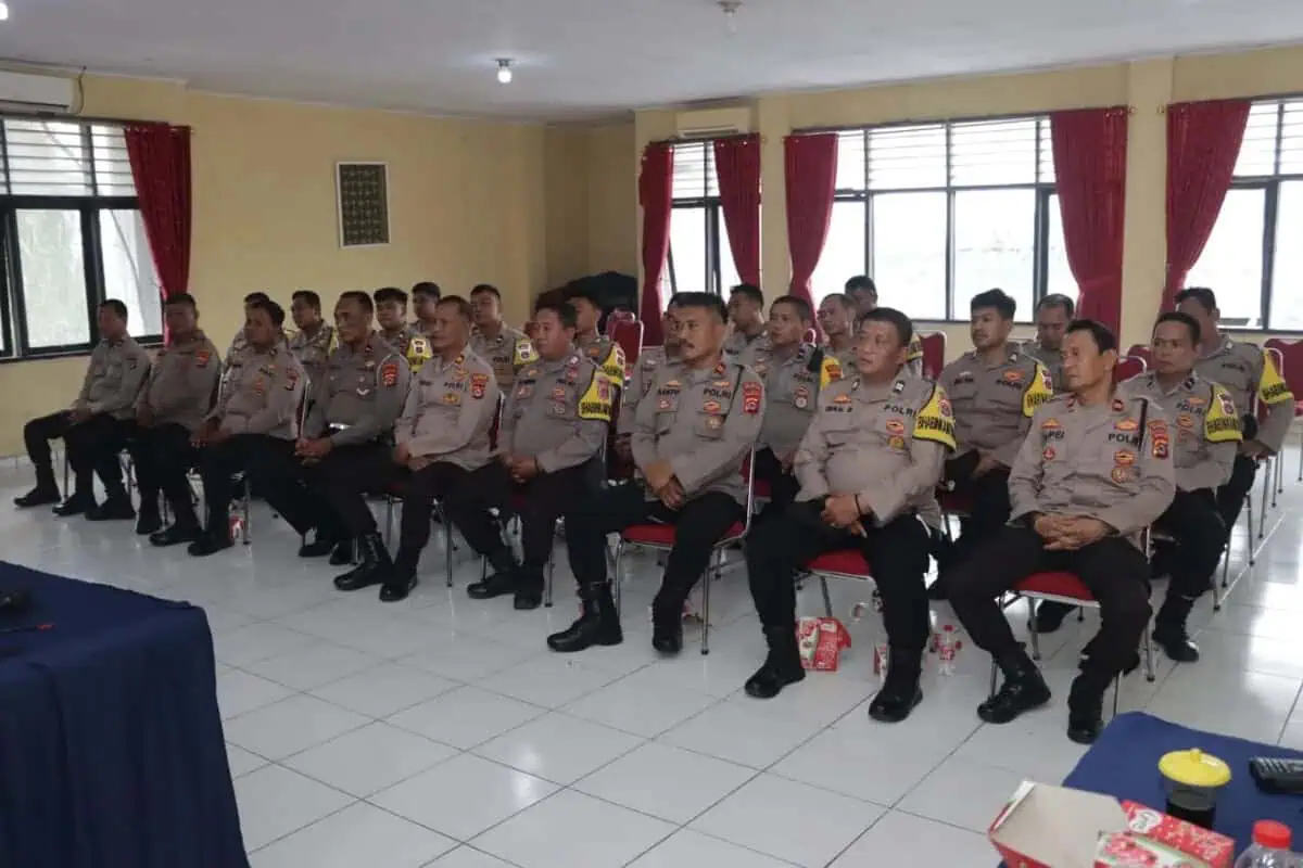 Auditor Kepolisian Polda Banten Periksa Kesiapan Anggota Polresta Tangerang Jelang Pemilu 2024