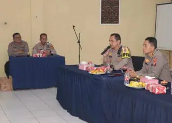 Auditor Kepolisian Polda Banten Periksa Kesiapan Anggota Polresta Tangerang Jelang Pemilu 2024