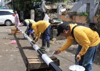 Akses 4 Titik Jalan  Menuju Pasar Anyar Tangerang Dipasangi Portal
