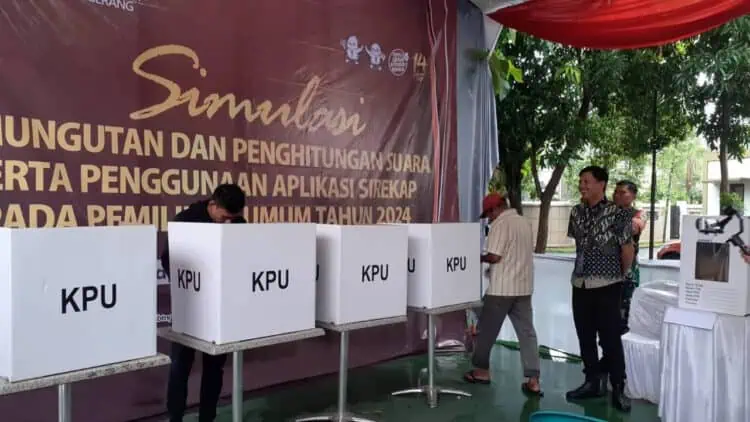 KPU Kabupaten Tangerang Gelar Simulasi Kedua di Kawasan Islamic Village