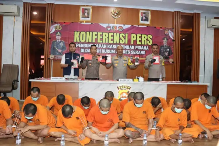18 Pengedar Narkoba Dibekuk Personel Satresnarkoba Polres Serang