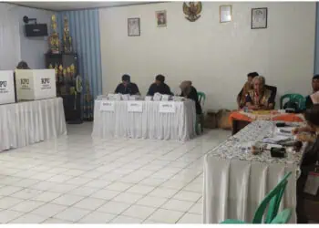 Pelaksanaan PSU di TPS 13, Kampung Kebon Cau, Kelurahan Pandeglang, Kecamatan Pandeglang, Sabtu (24/2/2024). (DOKUMEN/SATELITNEWS.COM)