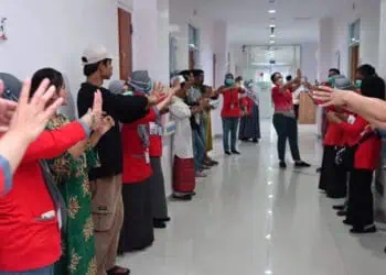 RSUD Balaraja mengkampanyekan 6 langkah cuci tangan bagi pengunjung pasien. (ISTIMEWA)