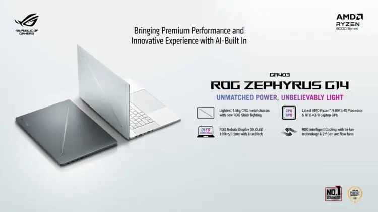 ROG Zephyrus G14, Laptop Paling Tipis, Ringan, dan Powerful di Dunia