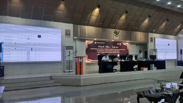 Sempat Dihentikan Bawaslu, Pleno KPU Kabupaten Tangerang Dilanjutkan