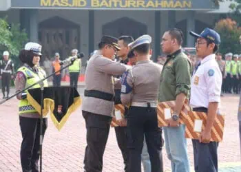 Jajaran Polda Banten Apel Gelar Pasukan Operasi Keselamatan Maung 2024