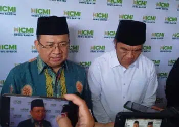 Wakil Ketua Umum ICMI Priyo Budi Santoso, mengapresiasi atas dukungan Pemprov Banten terhadap kiprah dan peran ICMI di wilayah. (LUTHFI/SATELITNEWS.COM)