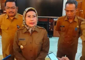 Bupati Serang Ratu Tatu Chasanah, sampaikan keterangan kepada wartawan, Kamis (7/3/2024). (SIDIK/SATELITNEWS.COM)