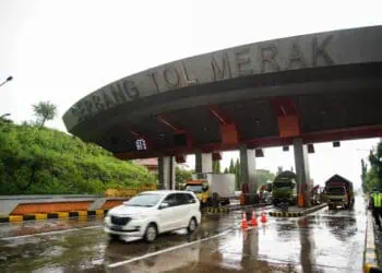 Salah satu pintu gerbang Tol Tangerang - Merak. (ISTIMEWA)
