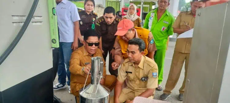 Tim Gabungan Diskoumperindag Sidak SPBU di Kabupaten Serang