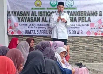 Ratusan Warga Kampung At-Taqwa Belendung Kota Tangerang, Terima Santunan Ramadan