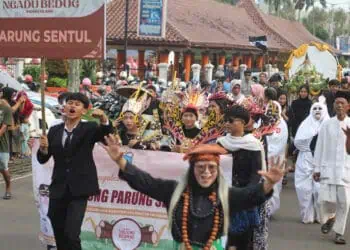 Meriah, 20 Kampung Peserta Ngadu Bedug di Pandeglang Unjuk Kreativitas