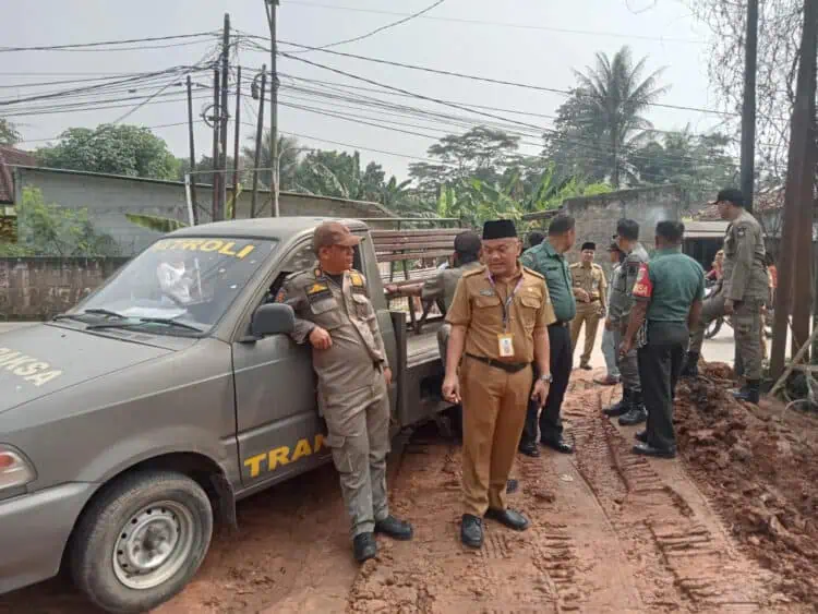 Camat Tigaraksa Tutup Galian Ilegal di Desa Pete