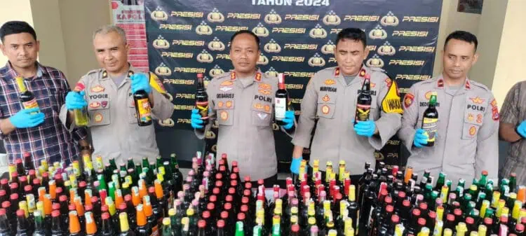 Tiga Bulan Operasi Pekat, Ribuan Botol Miras Diamankan Jajaran Polres Pandeglang