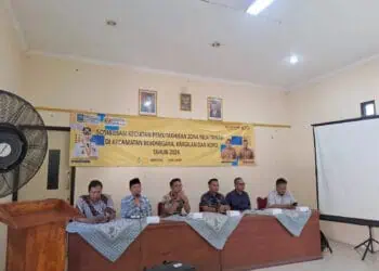 Bapenda Kabupaten Serang, melakukan sosialisasi terkait pemutakhiran zona nilai tanah, di Kecamatan Kopo, Kabupaten Serang, Senin (10/6/2024). (SIDIK/SATELITNEWS.COM)