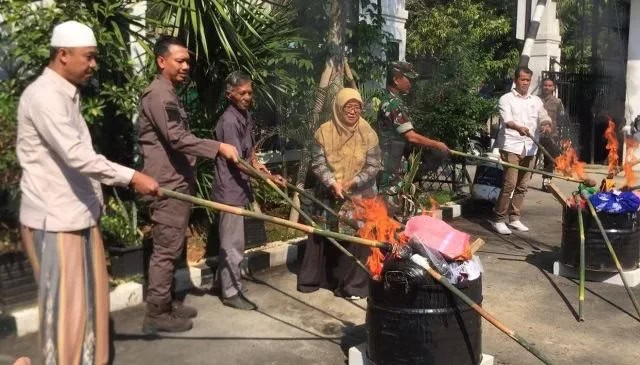 Kejari Lebak Musnahkan Barang Bukti Narkoba