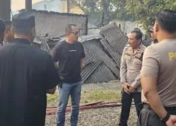 10 Unit Bangunan Asrama Polsek Balaraja Ludes Terbakar  Diduga Akibat Arus Pendek Listrik
