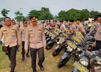 Jelang Pilkada, Polres Metro Tangerang Kota Cek Kendaraan Dinas Anggota