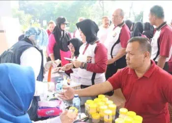 Pemeriksaan kesehatan personel Polresta Tangerang. (ISTIMEWA)