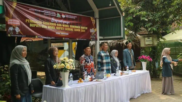 KPU Kabupaten Serang, sosialisasi Pilkada serentak 2024. (SIDIK/SATELITNEWS.COM)