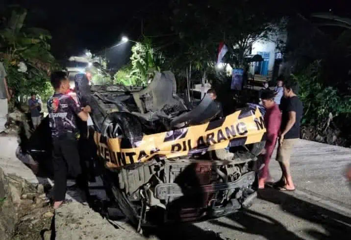 Laka Tunggal di Tanjakan Bangangah Pandeglang, 5 Penumpang Luka - Luka