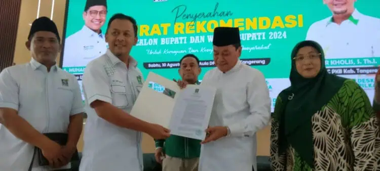 Giliran PKB Beri Rekomendasi Untuk Pasangan Maesyal-Intan di Pilkada Kabupaten Tangerang 2024