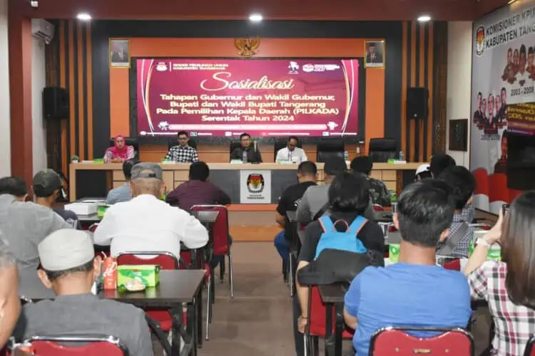 KPU Kabupaten Tangerang Jelaskan Tahapan Pilkada 2024 Dihadapan Puluhan Wartawan