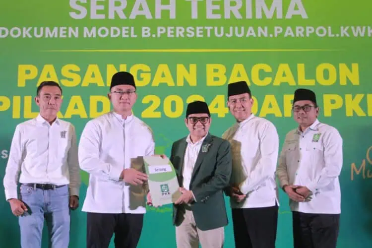 Andika Hazrumy - Nanang Supriatna, terima Rekomendasi dukungan dari PKB. (ISTIMEWA)