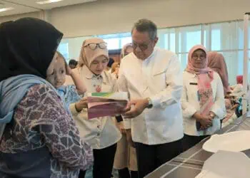 Wali Kota Tangerang Selatan Benyamin Davnie menghadiri Gebyar Gerakan Cegah Stunting, di Aula Blandongan Puspemkot Tangsel, Jumat (23/8/2024). (EKO SETIAWAN/SATELITNEWS)