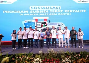Sosialisasi program subsidi tepat pertalite di wilayah sales area Banten yang dilaksanakan di Aston Hotel, Kota Serang, Kamis (29/8/2024). (LUTHFI/SATELITNEWS.COM)