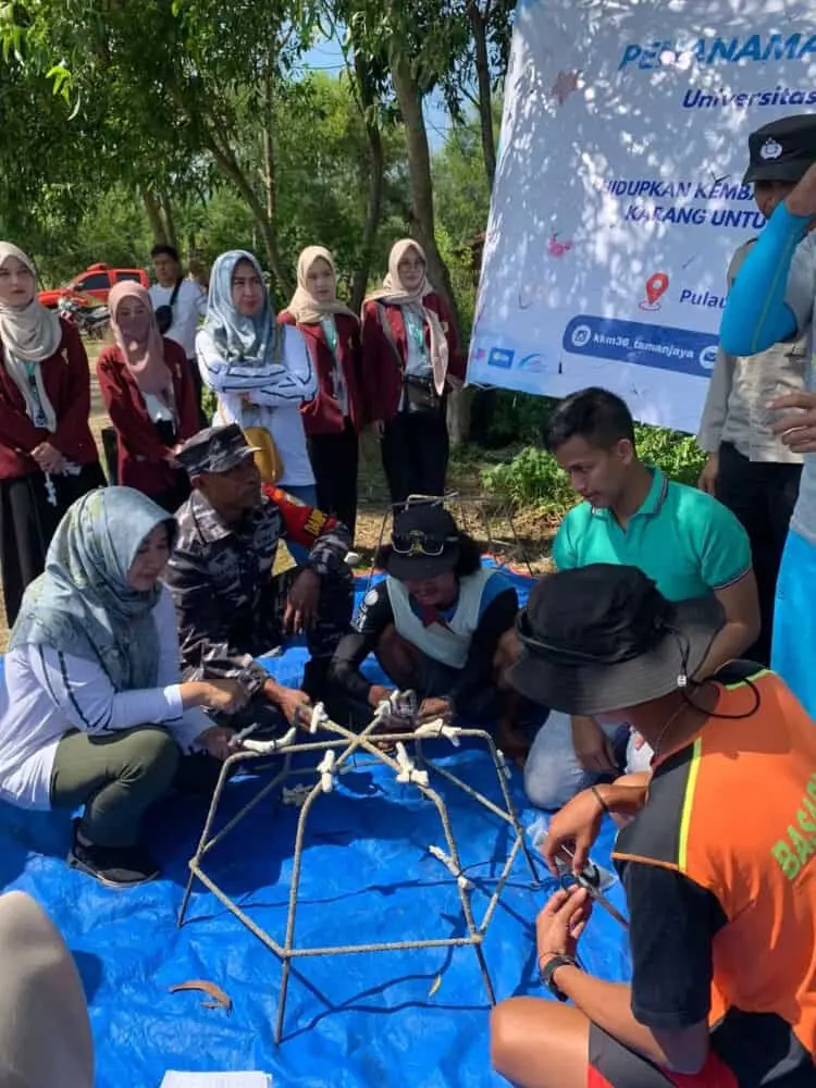 Peserta KKM Untirta Turut Transplantasi Terumbu Karang di Pulau Badul Pandeglang