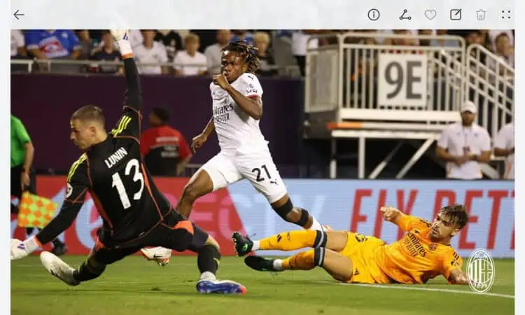 MENANG: AC Milan mengatasi Real Madrid dalam laga pramusim di Amerika Serikat. Rossoneri menang 1-0 lewat gol tunggal Samuel Chukwueze. (ISTIMEWA)