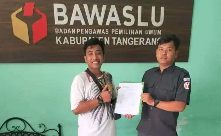 Diduga Tak Netral, Oknum Kades Dilaporkan Ke Bawaslu Kabupaten Tangerang