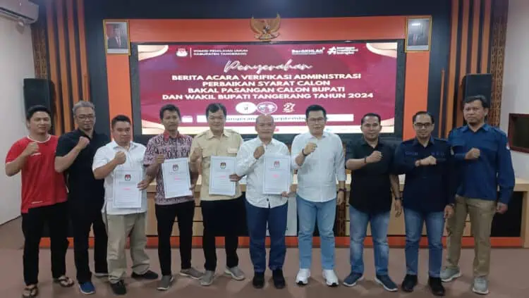 KPU Kabupaten Tangerang Umumkan Dokumen Tiga Balon Memenuhi Syarat