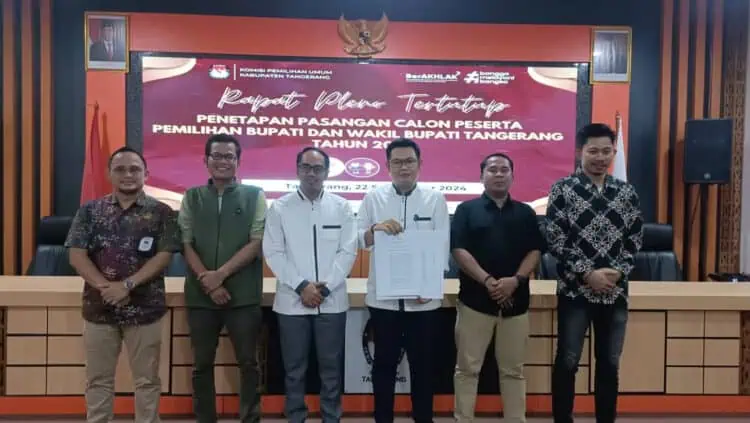 KPU Tetapkan Mad Romli-Irvansyah, Maesyal-Intan dan Zulkarnain-Lerru Jadi Calon Bupati-Wakil Bupati Tangerang