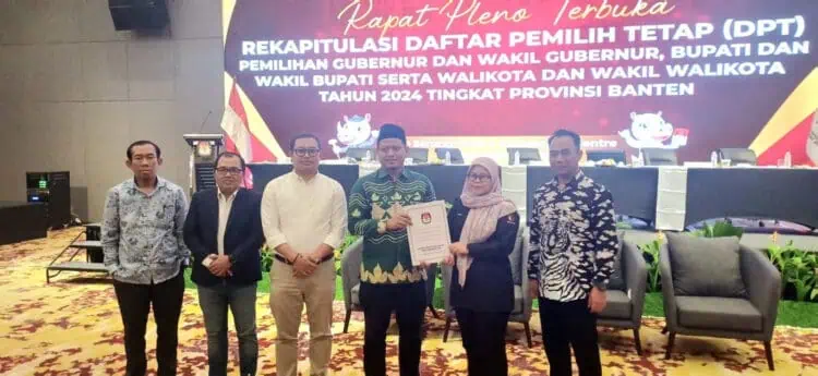 Jumlah DPT Pilgub Banten Capai 8,9 Juta, 2 Paslon Cagub Banten Ditetapkan 