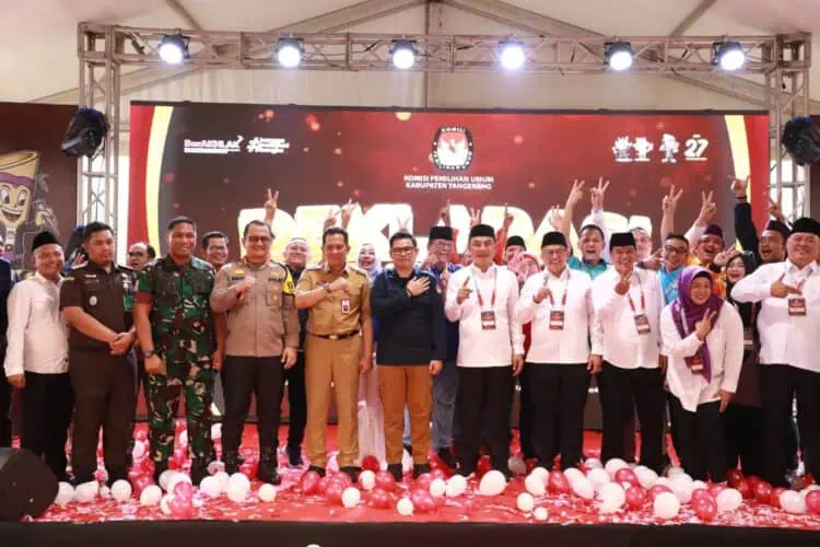KPU Kabupaten Tangerang Deklarasikan Kampanye Damai Bersama Tiga Paslon Bupati dan Wabup