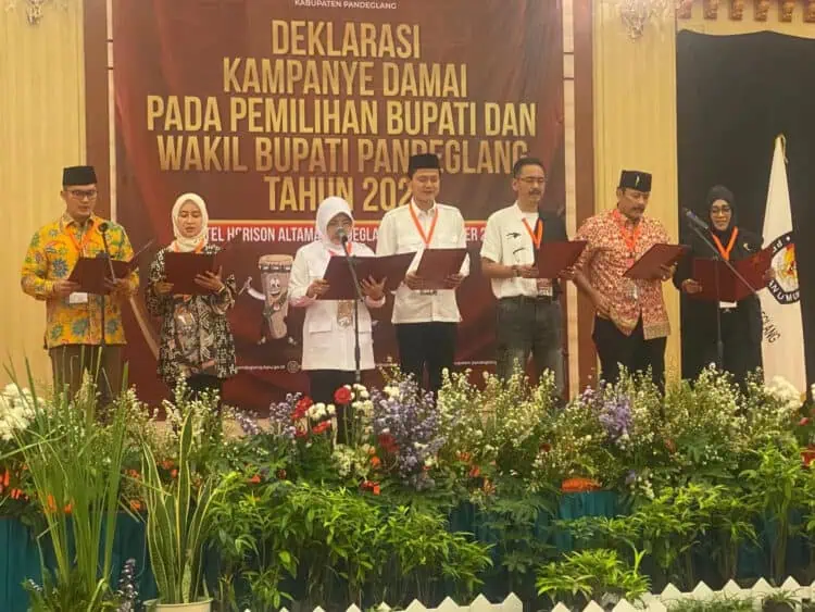 Deklarasi Pilkada Damai, KPU Pandeglang Imbau Seluruh Paslon Jadi Pemersatu