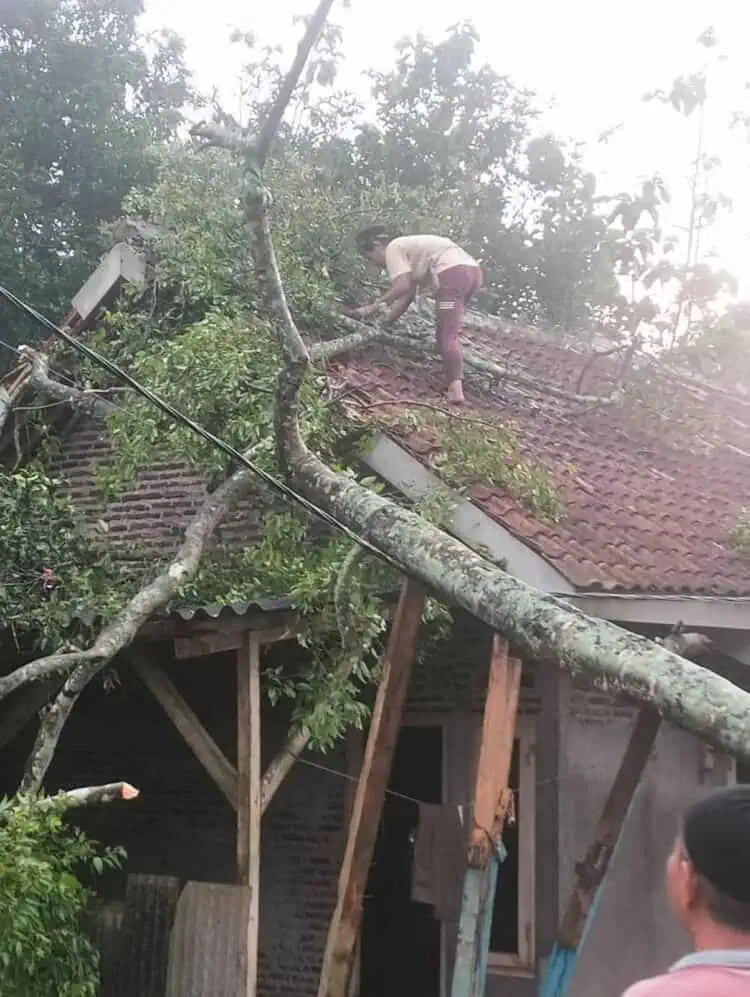 Puluhan Rumah Warga di Kabupaten Serang Porak Poranda Diterjang Puting Beliung