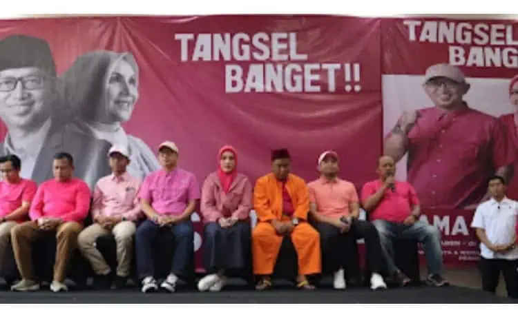 Pasangan Rama Shinta Usung Warna Pink dalam Pilkada Tangsel
