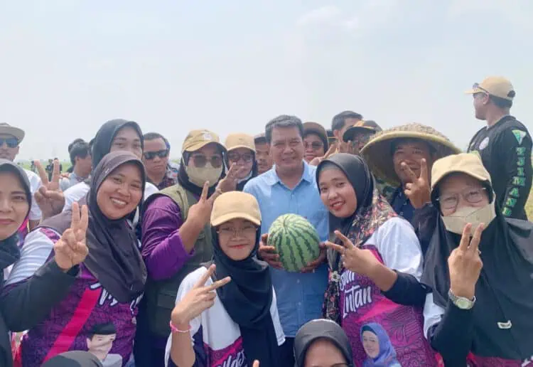 Di Panen Raya Buah Semangka, Maesyal Rasyid Komitmen Tingkatkan Sektor Pertanian