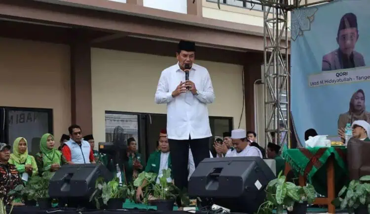 Hadiri Acara Maulid di Pasar Kemis, Maesyal Rasyid Komitmen Tingkatkan Program Sanitren