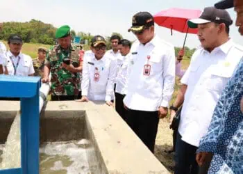 Pj Bupati Tangerang Resmikan Irigasi Permukaan Daerah Irigasi 1, 2 dan 3 di Kecamatan Kemiri