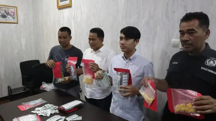 Ribuan Butir Obat-obatan Terlarang Disita Tim Unit Satresnarkoba Polres Serang